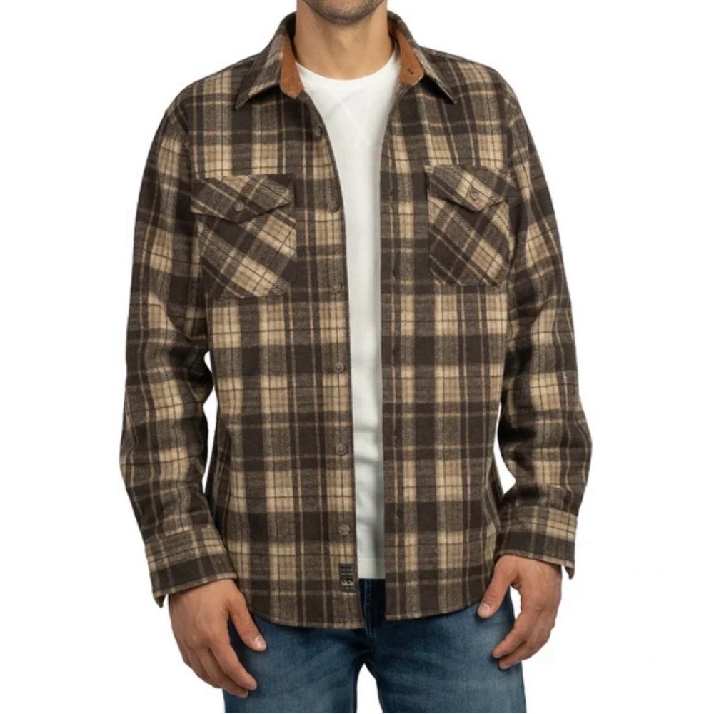 Jachs Brushed Flannel Button Down Shirt M NWT